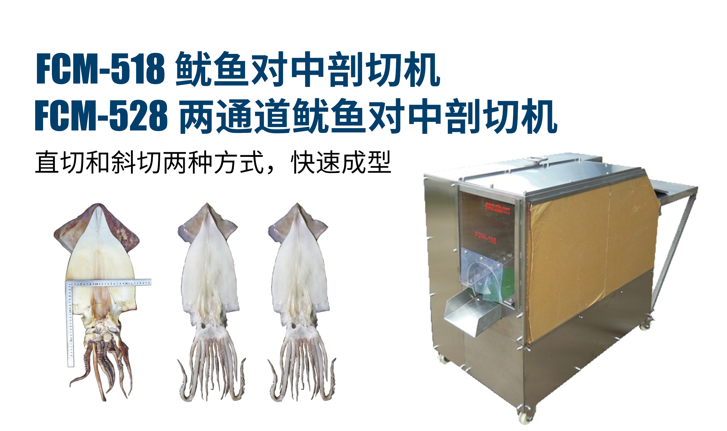 魷魚對中剖切機(jī)/兩通道魷魚對中剖切機(jī)